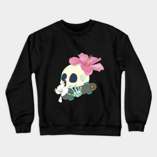 Cuban Flowers - skull Crewneck Sweatshirt